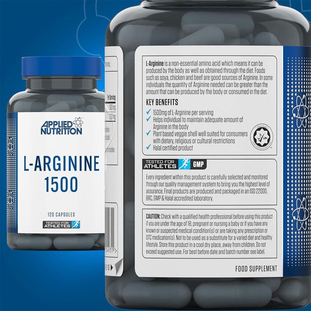 Applied Nutrition L-ARGININE 1500 - 120 Viên | Hỗ Trợ  Sinh Lý