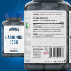 Applied Nutrition L-ARGININE 1500 - 120 Viên | Hỗ Trợ  Sinh Lý