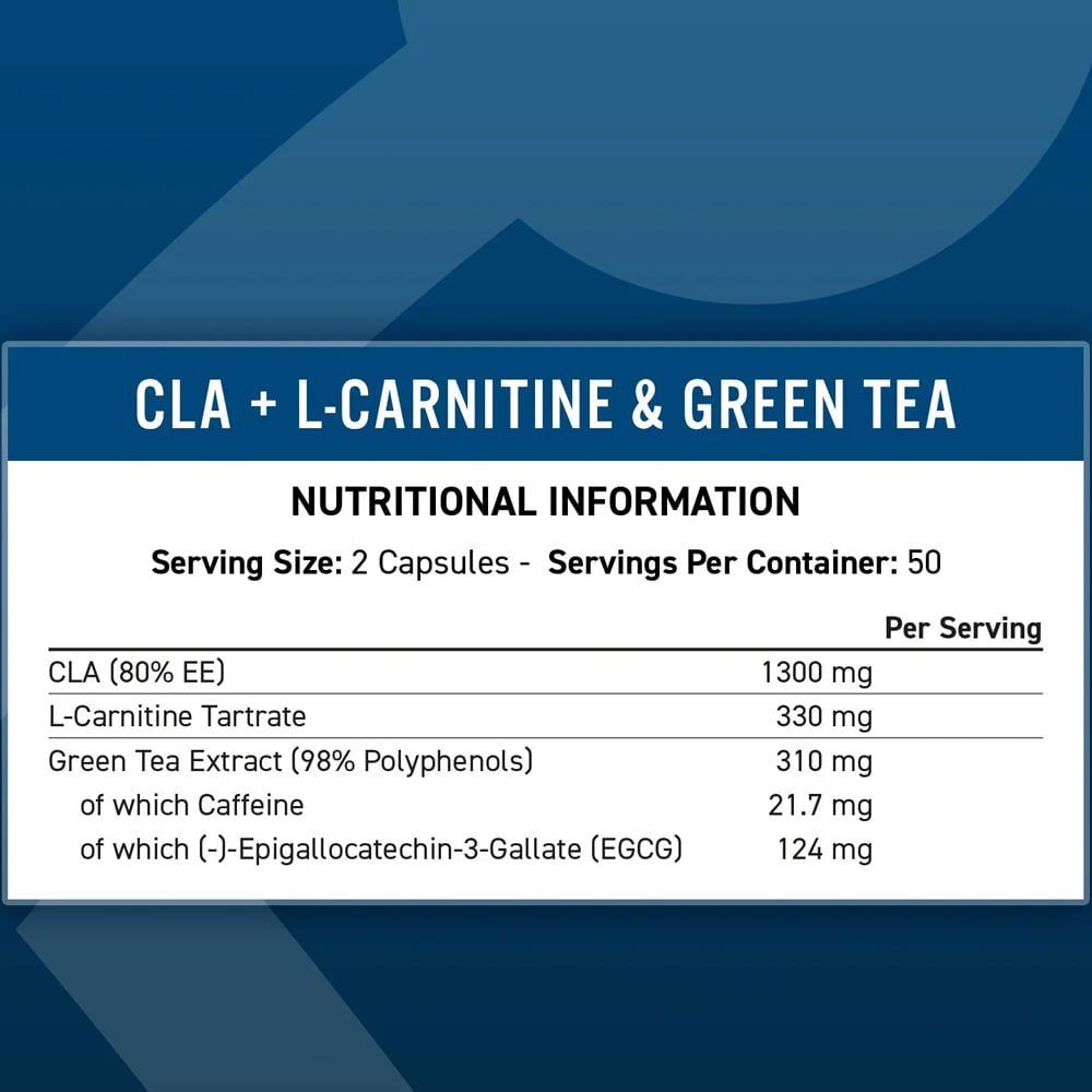 CLA L- Carnitine Green Tea 100 Viên | Hạn Chế Hấp Thu Chất Béo