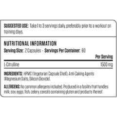 Applied Nutrition Viên Nhộng L-Citrulline 1500 60 Lần Dùng | Hỗ Trợ Tuần Hoàn