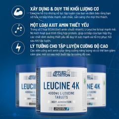 Applied Nutrition LEUCINE 4K | 180 Viên | Tăng Tổng Hợp Protein