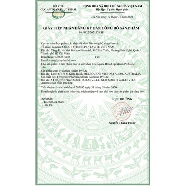 Men Vi Sinh Dành Cho Người Lớn Life Space Broad Spectrum Probiotic 60 Viên