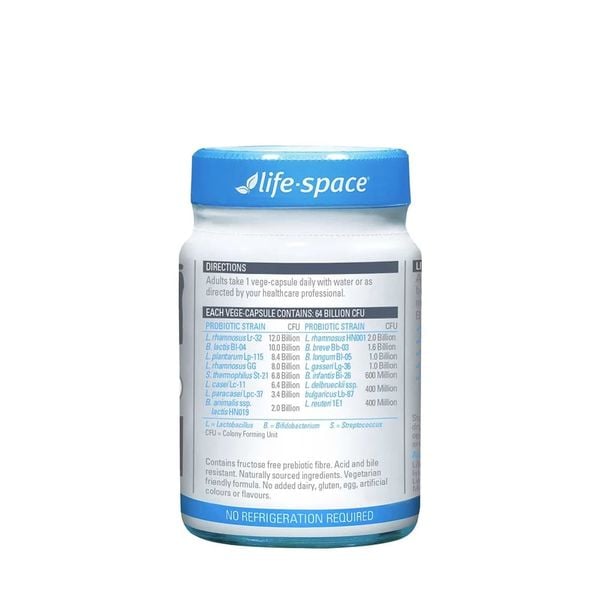 Life Space Double Strength 30 Viên | 64 Tỷ CFU, 15 Chủng