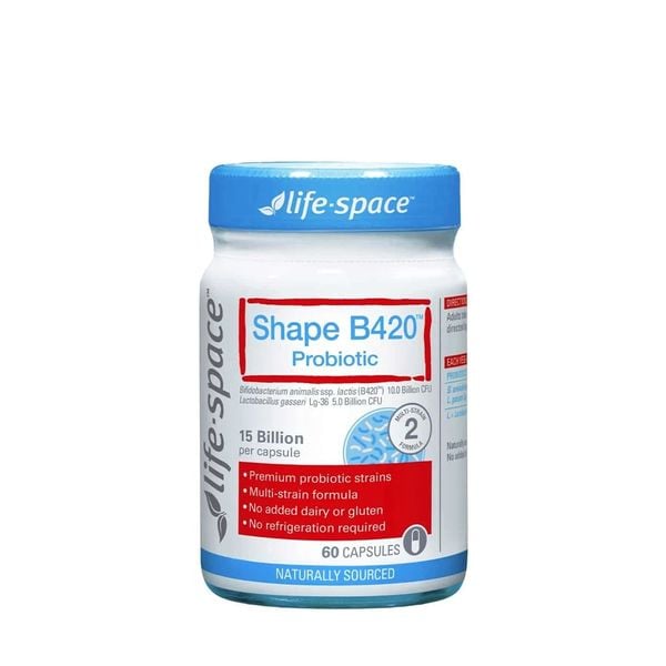 Life Space Shape B420 Probiotic  60 Viên | 15 Tỷ CFU, 2 Chủng