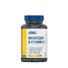 Applied Nutrition VITALITY MAGENSIUM + D3 Giảm Mệt Mỏi, Hỗ Trợ Cơ Xương 30 Lần Dùng