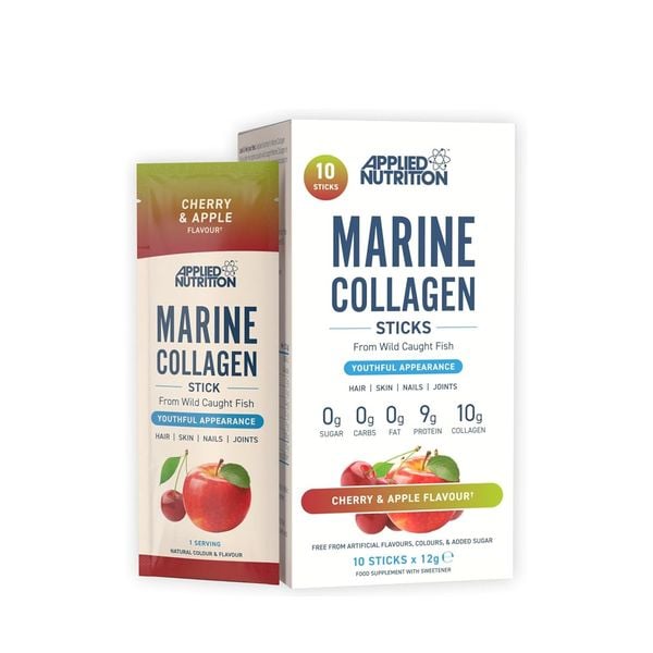 Applied Nutrition Bột Colagen Type 1 Từ Cá Biển Marine Collagen Stick | 1 Lần Dùng | Hộp 10 Gói