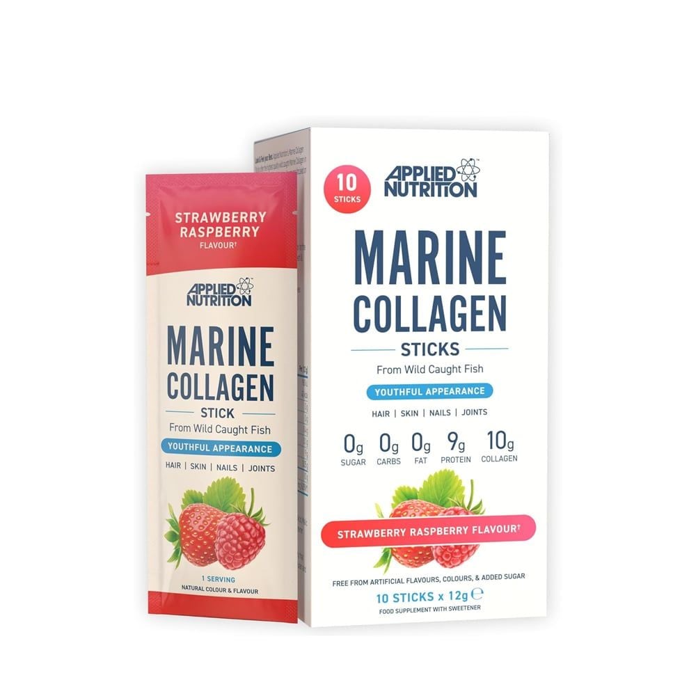 Applied Nutrition Bột Colagen Type 1 Từ Cá Biển Marine Collagen Stick | 1 Lần Dùng | Hộp 10 Gói