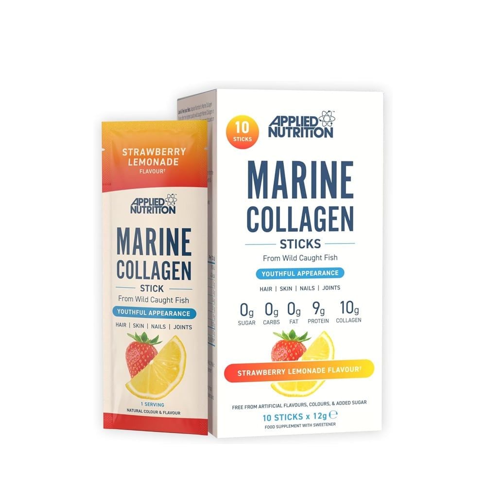 Applied Nutrition Bột Colagen Type 1 Từ Cá Biển Marine Collagen Stick | 1 Lần Dùng | Hộp 10 Gói