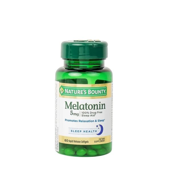 Nature's Bounty Melatonin 5mg | 60 Viên Nang Mềm