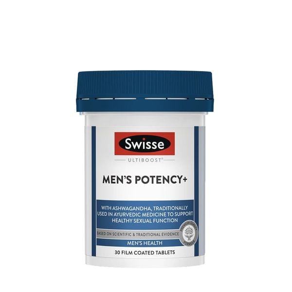 Swisse Men's Potency+ 30 viên | Bạch Tật Lê Và Sâm Ấn Độ