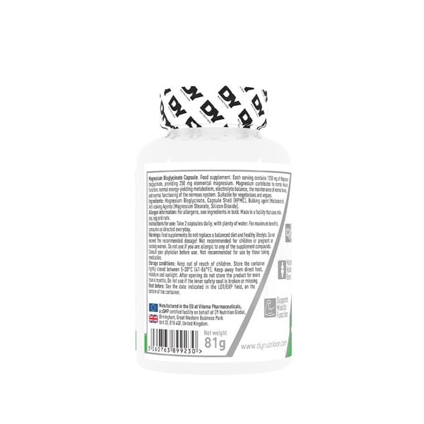 Dy Nutrition Magnesium Bisglycinate 90 Capsules | Ít Gây Khó Chịu Dạ Dày