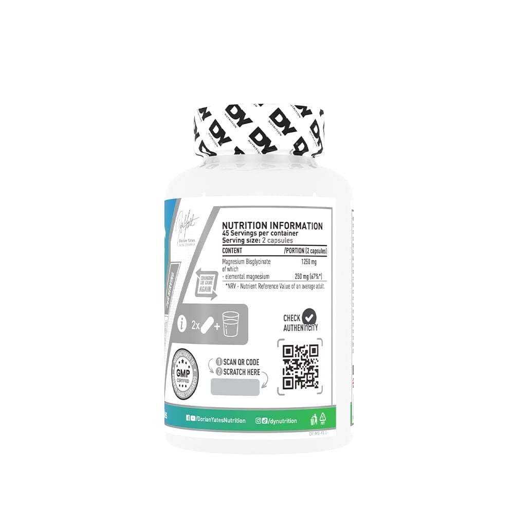 Dy Nutrition Magnesium Bisglycinate 90 Capsules | Ít Gây Khó Chịu Dạ Dày
