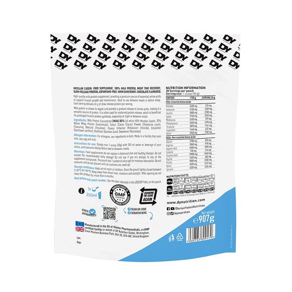 DY Nutrition Micellar Casein Protein 907g, 30 Servings