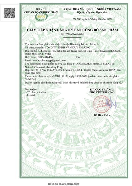 Pharmekal Mobili Flex Glucosamine Chondroitin MSM 60 Viên | Bổ Sung Dưỡng Chất Cho Khớp