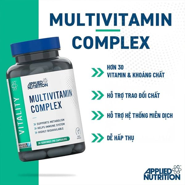 Applied Nutrition VITALITY MULTI-VITAMIN COMPLEX 30 Lần Dùng