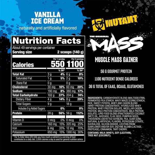 Mutant Sữa Tăng Cơ The Original Mass Gainer 15Lbs (6.8KG)