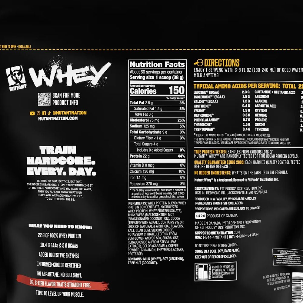Mutant Sữa Tăng Cơ Whey Protein 5lbs-2.27kg
