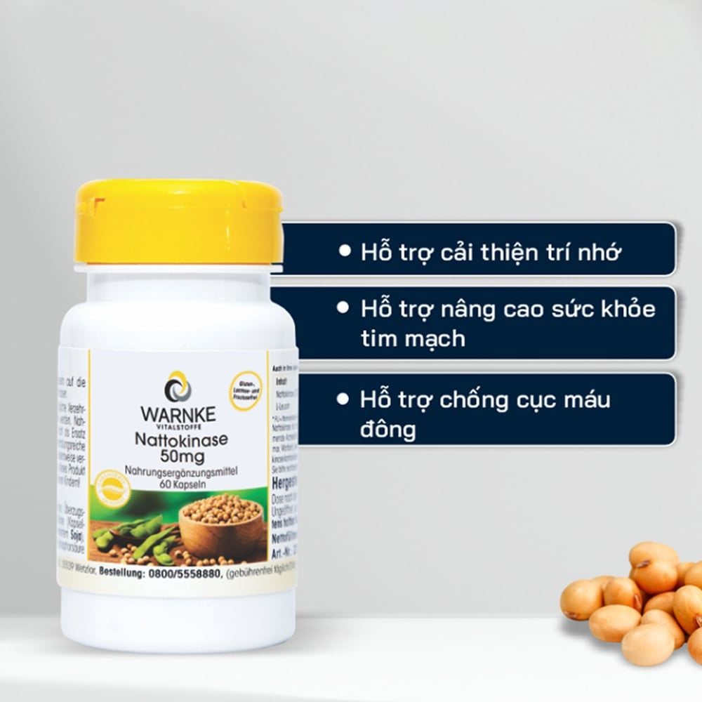 Warnke Viên Uống Nattokinase 50mg | Hỗ Trợ Phòng Chống Đông Máu