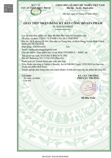 Nature's Bounty Viên Uống Vitamin E 400 IU 30 Viên | Duy Trì Làn Da Khỏe Mạnh