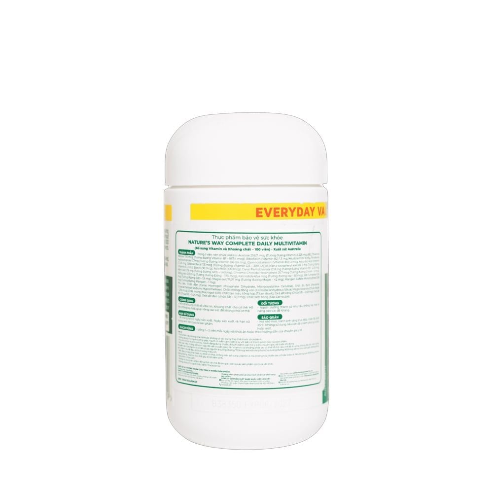 Nature's Way Complete Daily Multivitamin - Bổ Sung Vitamin Và Khoáng Chất (100 viên)