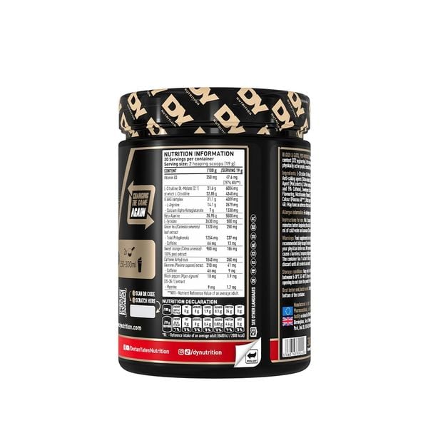 DY Nutrition Blood & Guts Pre-Workout - 20 Servings