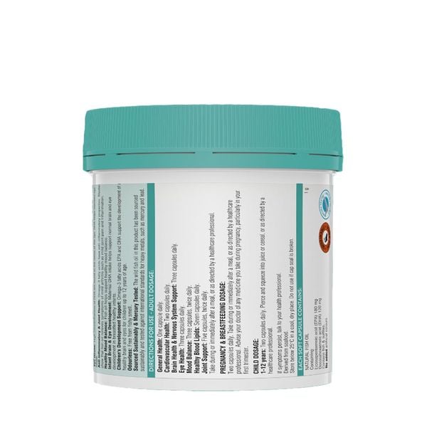 Swisse Fish Oil 1000 mg 200 viên | Odourless, không mùi tanh