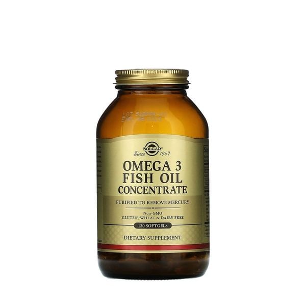 Solgar Viên Dầu Cá Omega-3 Fish Oil Hỗ Trợ Giảm Mỡ Máu, Tốt Cho Mắt, Não Bộ -120 Viên