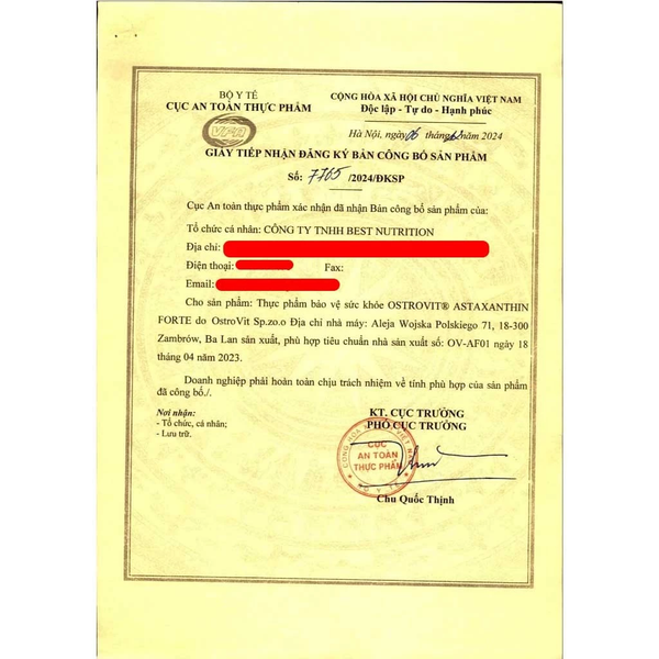 Ostrovit Astaxanthin Forte 90 Viên | Chất Chống Oxy Hóa x6000 Lần Vitamin C