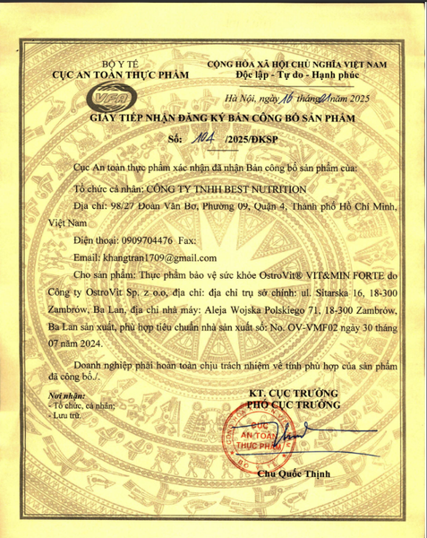 Vitamin tổng hợp Ostrovit Vit&Min Forte