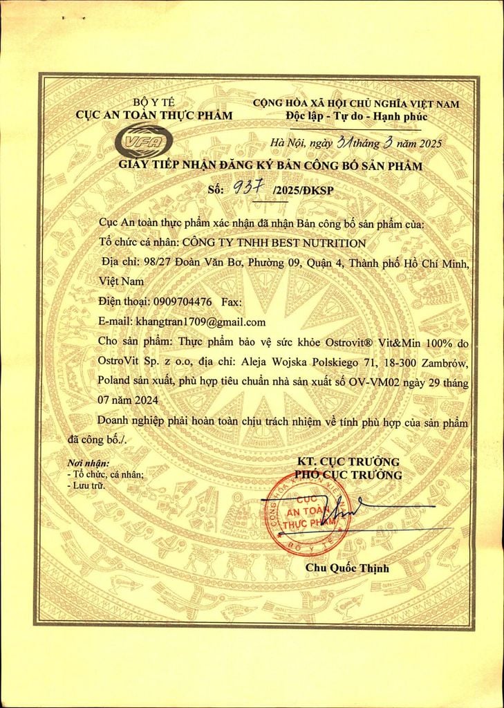 Ostrovit Vitamin Tổng Hợp Vit&Min 100% | Tổng hợp 20 Vitamin Và Khoáng Chất