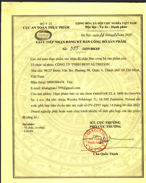 OstroVit CLA 1000mg | Hỗ trợ chuyển hóa chất béo