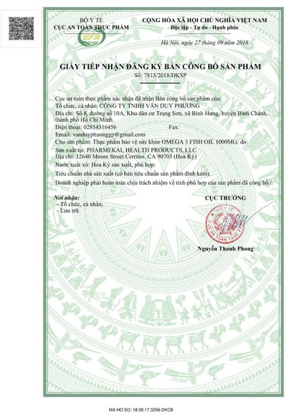 Pharmekal Viên Uống Dầu Cá Omega 3 Fish Oil 1000mg 100 Viên