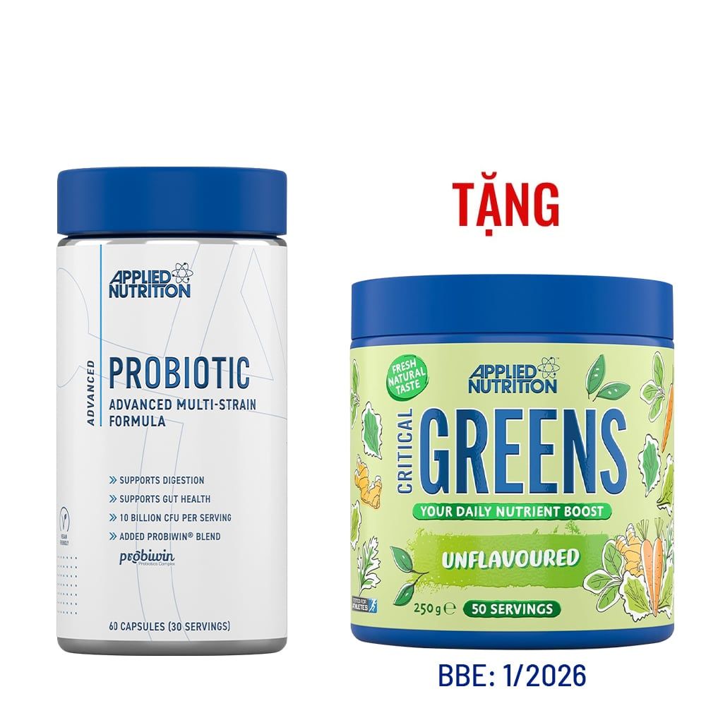 Viên Uống 10 Tỷ Lợi Khuẩn Applied Nutrition Probiotic 60 Viên (30 Servings)