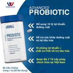 Viên Uống 10 Tỷ Lợi Khuẩn Applied Nutrition Probiotic 60 Viên (30 Servings)