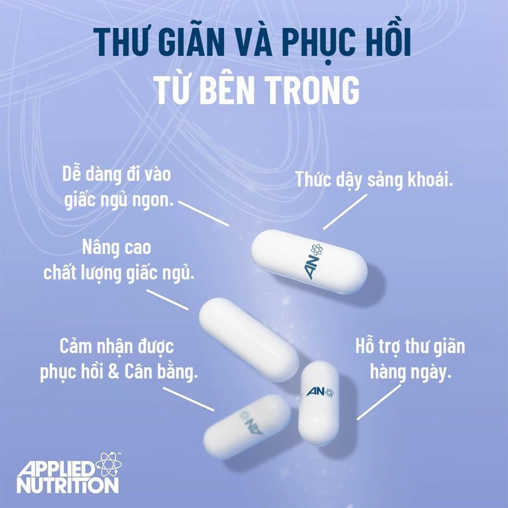 Applied Nutrition Viên Uống Hỗ Trợ Giấc Ngủ Solutions SLEEP SUPPORT 30 Lần Dùng