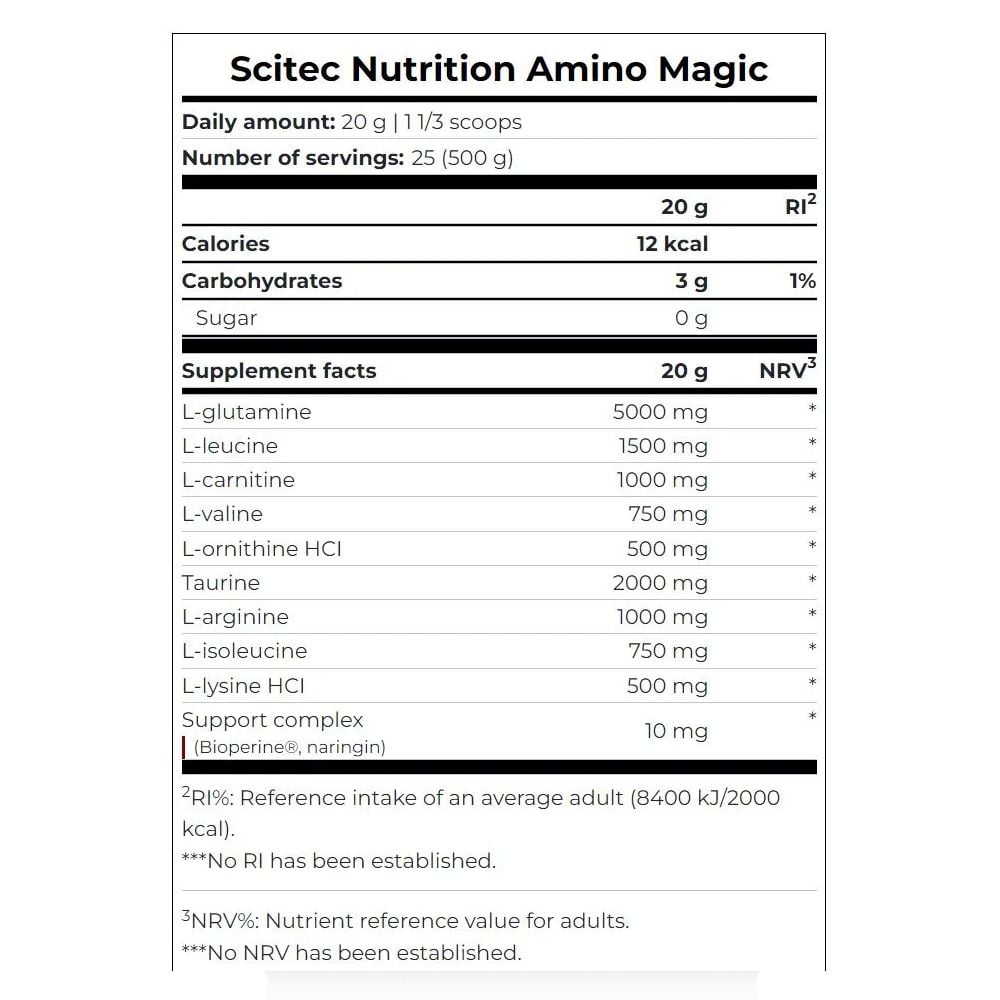Scitec Amino Magic Powder 25 Lần Dùng Vị Táo | Giảm Mệt Mỏi Trong Tập