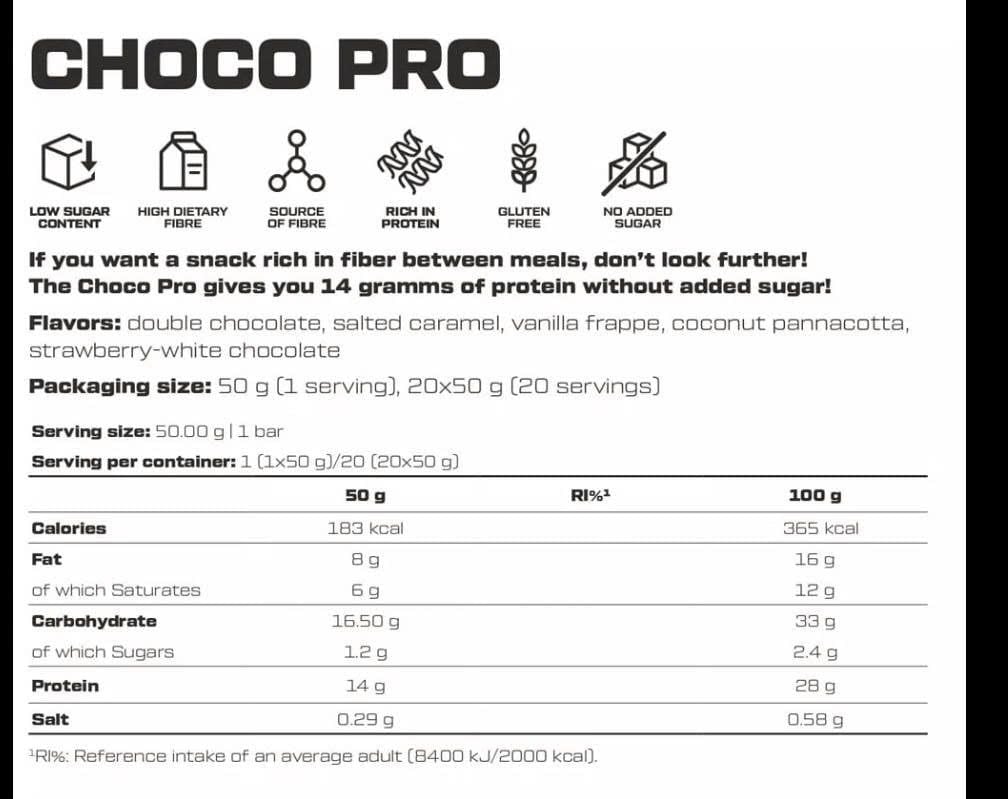 Scitec Nutrition Bánh Protein Choco Pro Bar 1 Thanh 50g