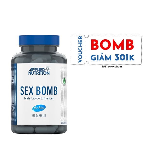 Viên uống hỗ trợ sinh sản nam Applied Nutrition Sex Bomb For Him 120 Viên (60 Servings) BBE: 30/09/2026