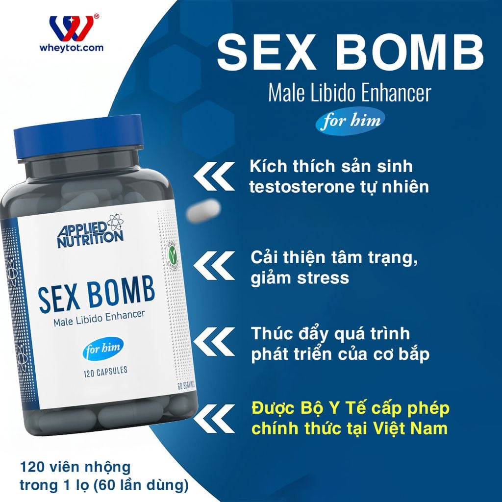 Applied Nutrition Sex Bomb For Him 120 Viên (60 Servings)