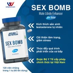 Applied Nutrition Sex Bomb For Him 120 Viên (60 Servings)