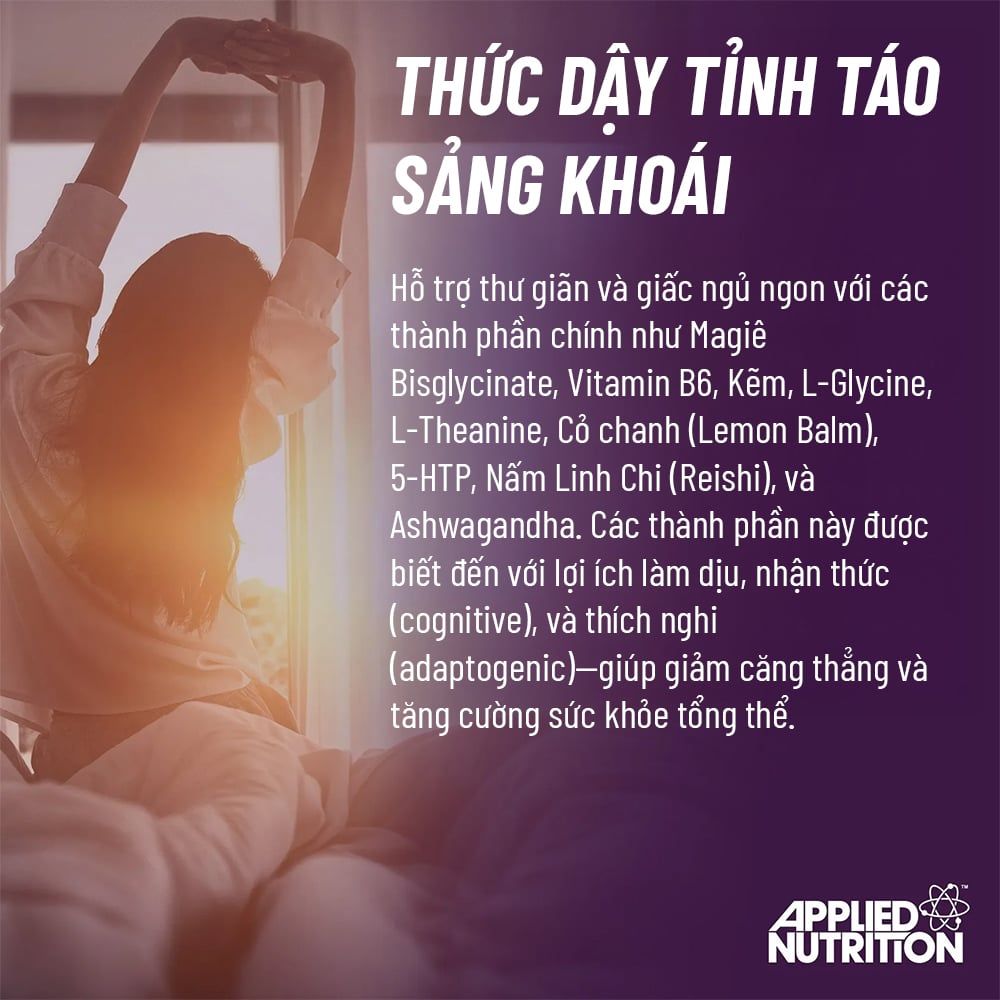 Applied Nutrition Bột Hỗ Trợ Giấc Ngủ SLEEP 30 Lần Dùng