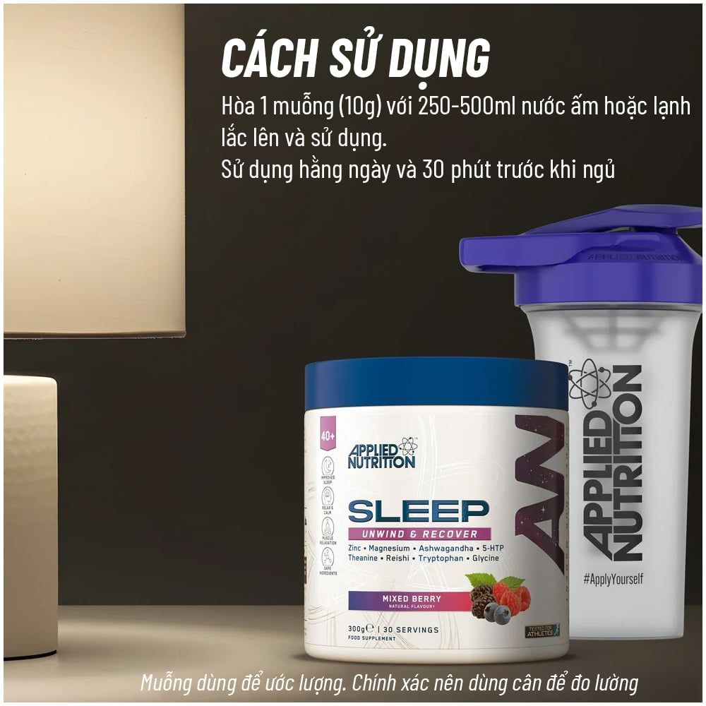 Applied Nutrition Bột Hỗ Trợ Giấc Ngủ SLEEP 30 Lần Dùng