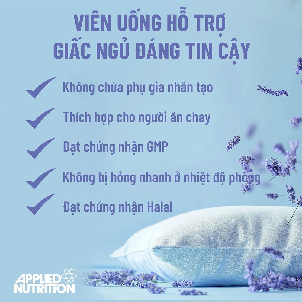 Applied Nutrition Viên Uống Hỗ Trợ Giấc Ngủ Solutions SLEEP SUPPORT 30 Lần Dùng