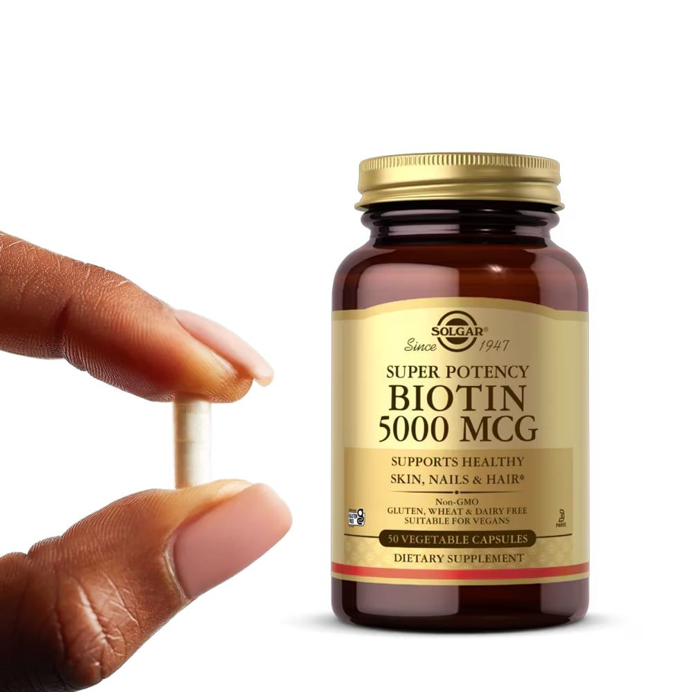 Solgar Viên Uống Super Potency Biotin 5000 MCG Hỗ Trợ Tóc Móng Da Khỏe Mạnh 50 Viên