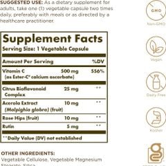 Solgar Ester-C Plus 500 mg Vitamin C | Viên Uống Bổ Sung Vitamin C 50 viên