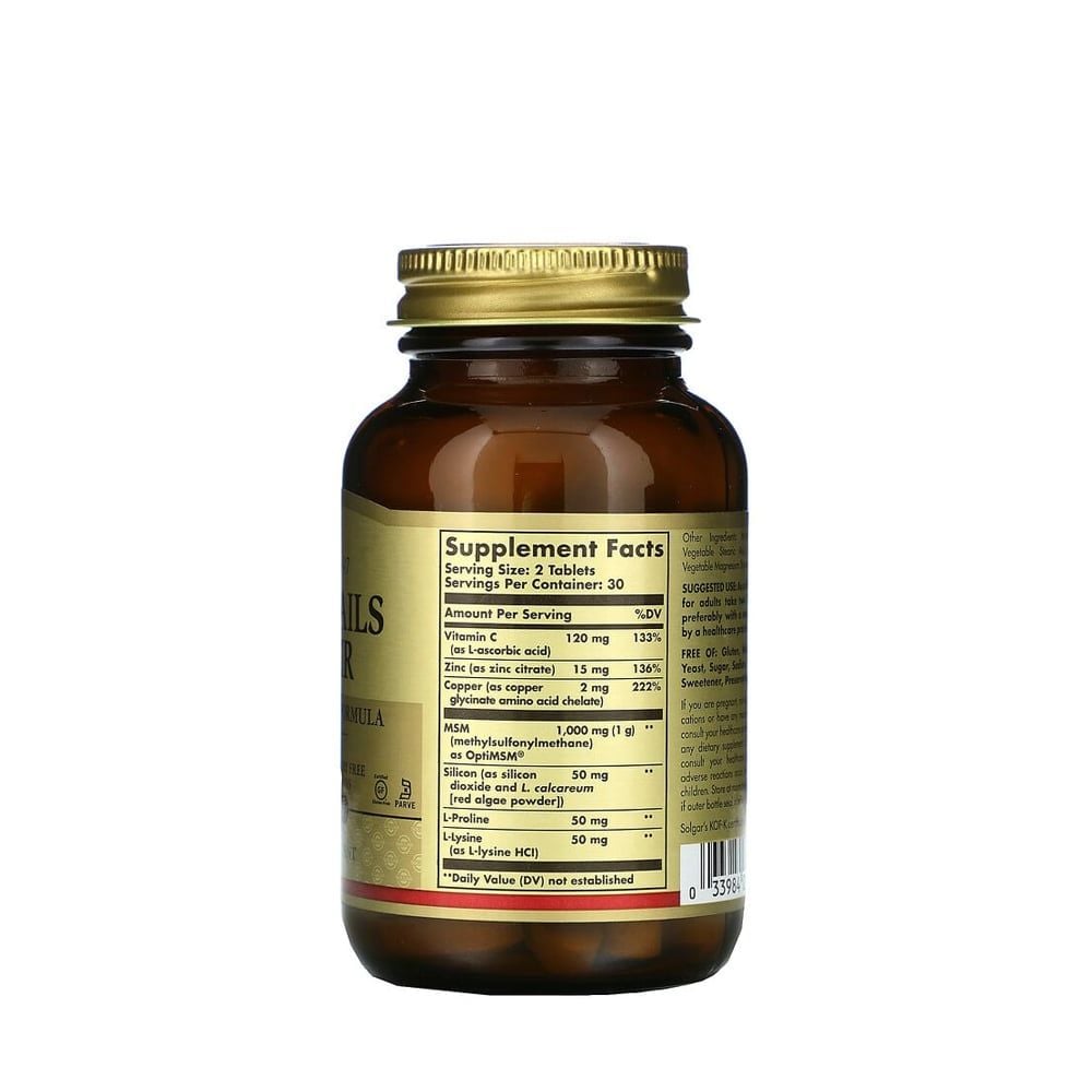 Solgar Viên uống Hair Skin Nails Hỗ Trợ Dưỡng Tóc Da, Móng 60 viên