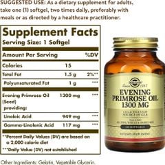 Solgar Tinh Dầu Hoa Anh Thảo Evening Primrose Oil 1300mg | Omega 6 Cân Bằng Nội Tiết Tố