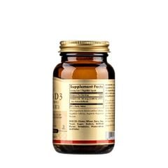 Solgar Vitamin D3 55MCG 2200IU 100 Viên | Hỗ Trợ Xương Khớp