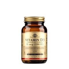 Solgar Vitamin D3 55MCG 2200IU 100 Viên | Hỗ Trợ Xương Khớp