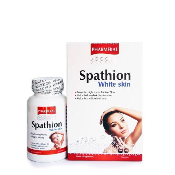 Pharmekal Spathion White Skin 30 Viên | Viên Uống Trắng Da, Mờ Nám Chứa Glutathion